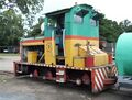 5 (Commonwealth Engineering, A1005, 1955) in the yard connected to poison wagon. 2005.
